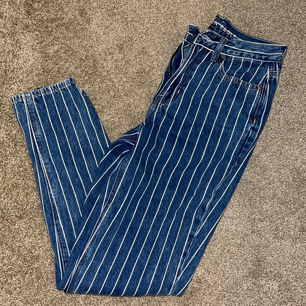Striped Denim Jeans